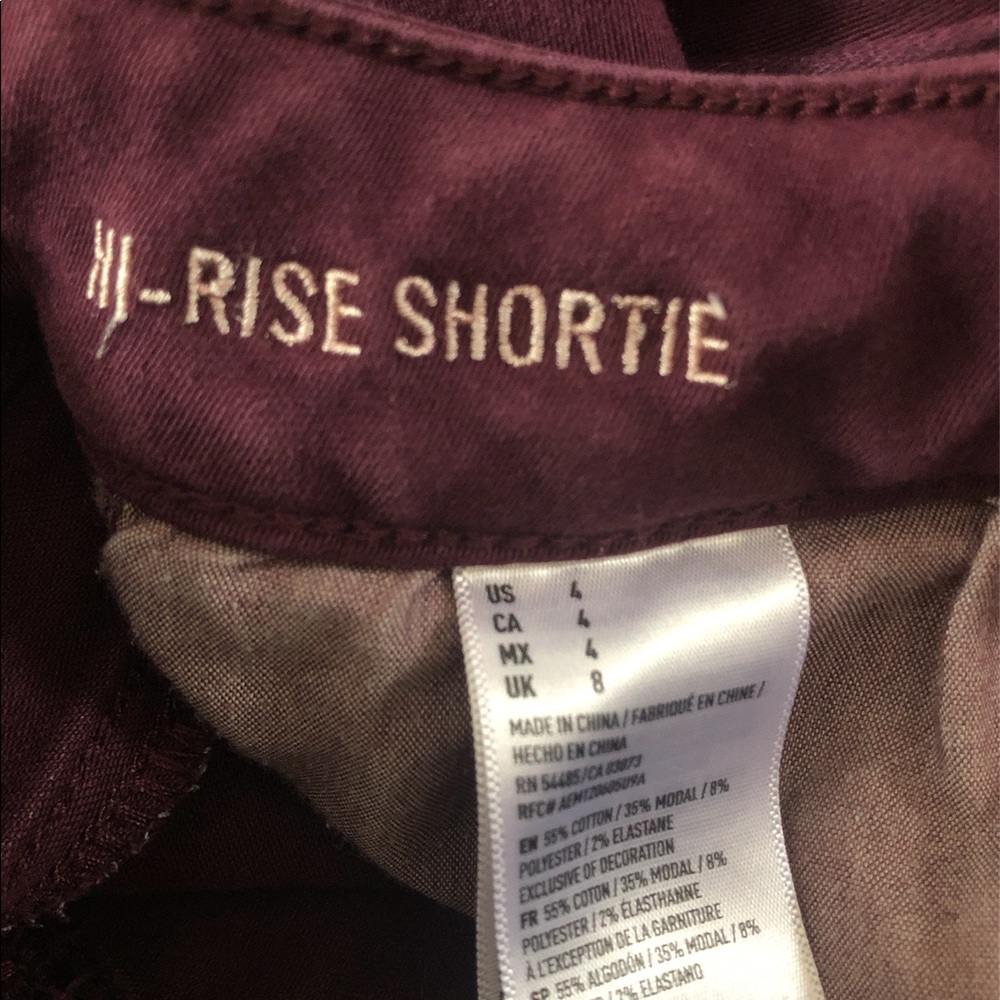 super stretch Hi-Rise Shortie shorts plum color size 4 American Eagle - Picture 4 of 5
